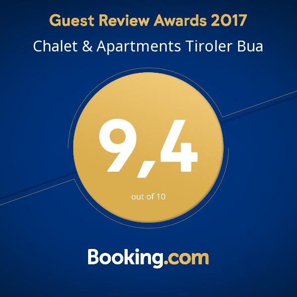 Guest Review Award 2017 - Booking.com
